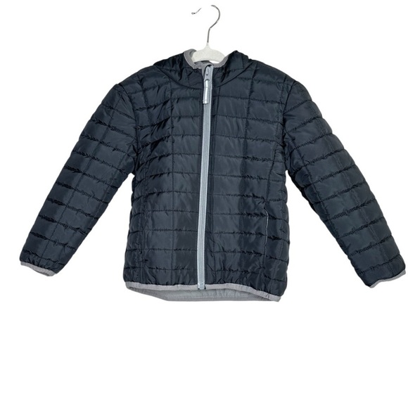 Cat & Jack Quilted Puffer Hooded Jacket Long Sleeve Full Zip Kids Size 4T - Picture 1 of 7